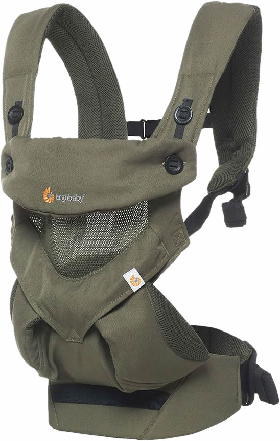 Ergobaby 360 Four Position Baby Carrier Cool Air Khaki Green