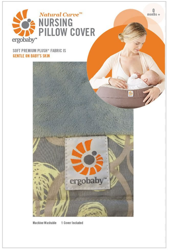 Ergobaby Natural Curve Nursing Pillow Cover Yellow Swirl