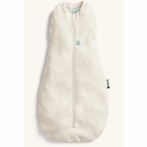 ergoPouch Cocoon Swaddle Sack 1.0 TOG - Oatmeal Marle, 0-3 Months