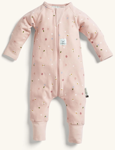 ergoPouch Layers Long Sleeve Romper 1.0 TOG - Daisies, 0-3 Months