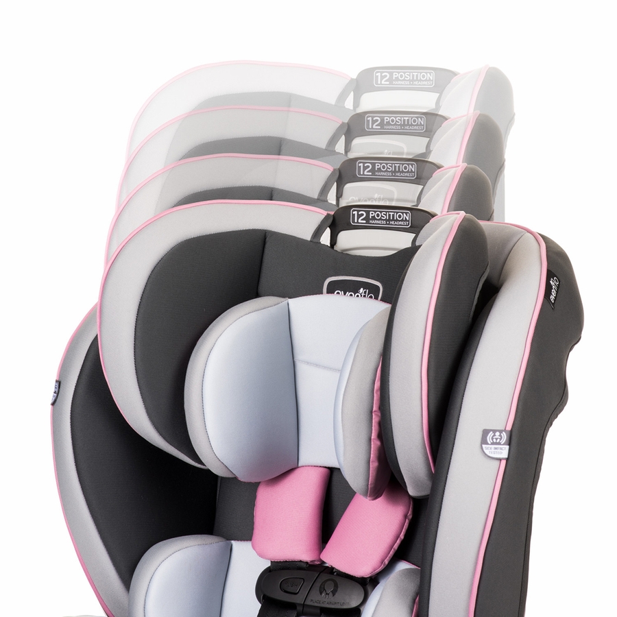 Evenflo EveryKid 3in1 Convertible Car Seat Oneida Pink