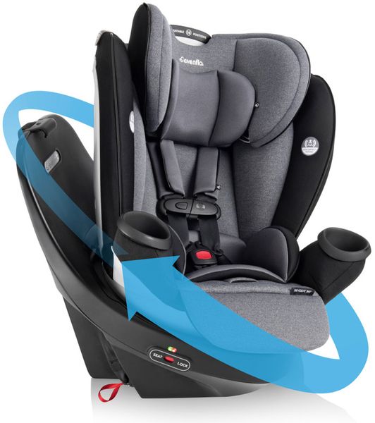 Evenflo GOLD Revolve360 Rotating AllInOne Car Seat Moonstone Gray