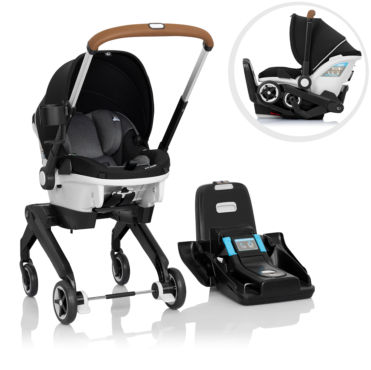 Evenflo Shyft Rideshare All-Terrain Performance Stroller Wagon - Electric Blue