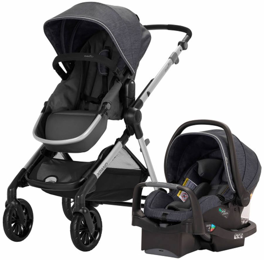 Evenflo Pivot Xpand Modular Travel System With SafeMax Infant Car Seat