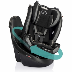 Evenflo Revolve360 Slim 2-in-1 Rotational Convertible Car Seat with Quick Clean Cover - Salem Black