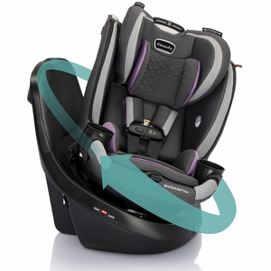 Evenflo Revolve360 Slim 2-in-1 Rotational Convertible Car Seat with Quick Clean Cover - Sutton Purple