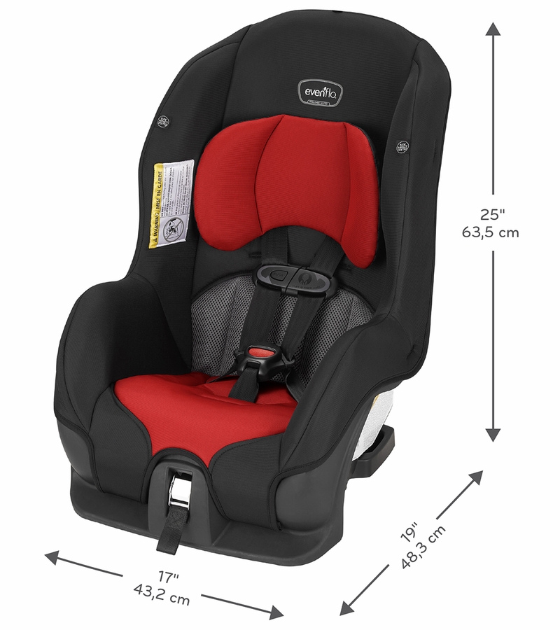 Evenflo Tribute LX Convertible Car Seat Jupiter Red