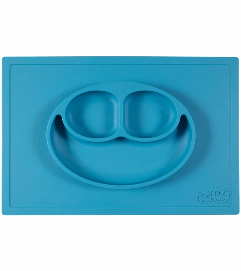 EZPZ Happy Mat Placemat & Plate Blue