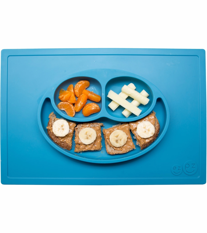 EZPZ Happy Mat Placemat & Plate Blue
