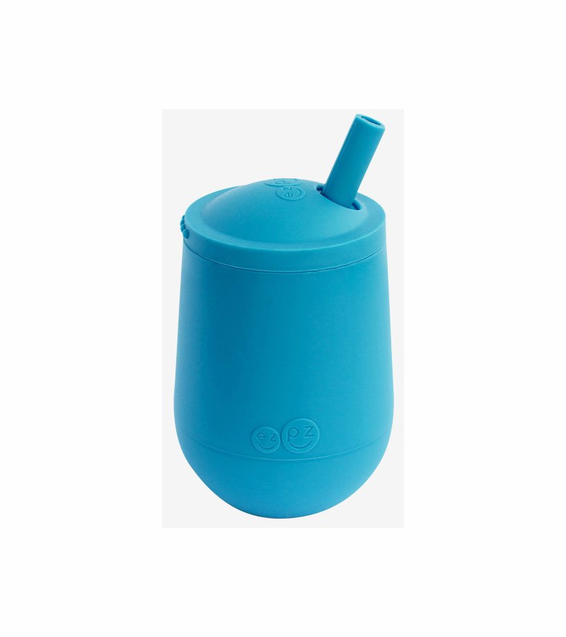 EZPZ Mini Cup Training Cup + Straw Training System Blue
