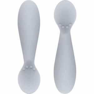 EZPZ Tiny Spoon, Twin Pack - Pewter