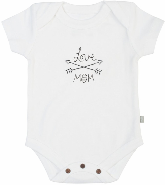 Finn+Emma Lap Shoulder Bodysuit, 9-12m - White