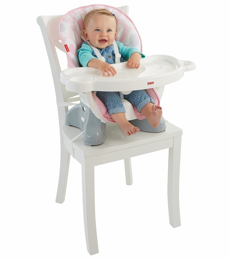 FisherPrice SpaceSaver High Chair Pink Ellipse