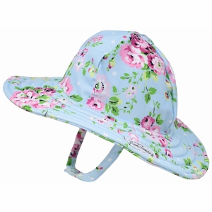 Flap Happy UPF50+ Summer Splash Swim Hat, Small (3-6m) - Blue Country Floral