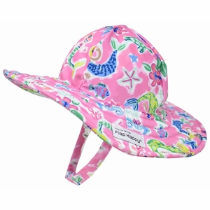 Flap Happy UPF50+ Summer Splash Swim Hat, Small (3-6m) - Mystic Mermaids