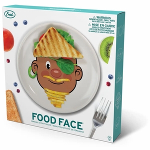 Fred & Friends Food Face Plate - Mr. Food - Brown