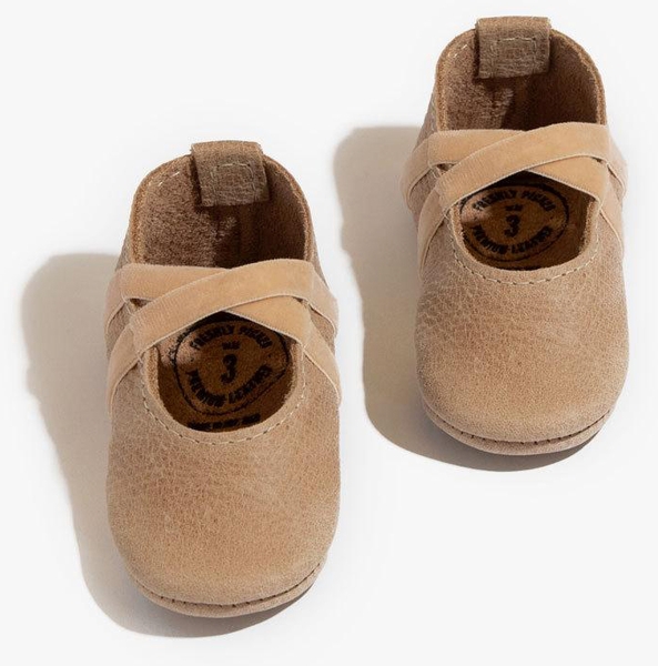 Freshly Picked Ballet Slipper Mini Sole V2, Size 3 - Weathered Brown