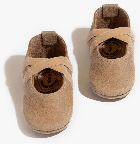 Freshly Picked Ballet Slipper Mini Sole V2, Size 4 - Weathered Brown