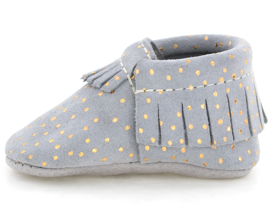 Freshly Picked Moccasins, - Gray Confetti