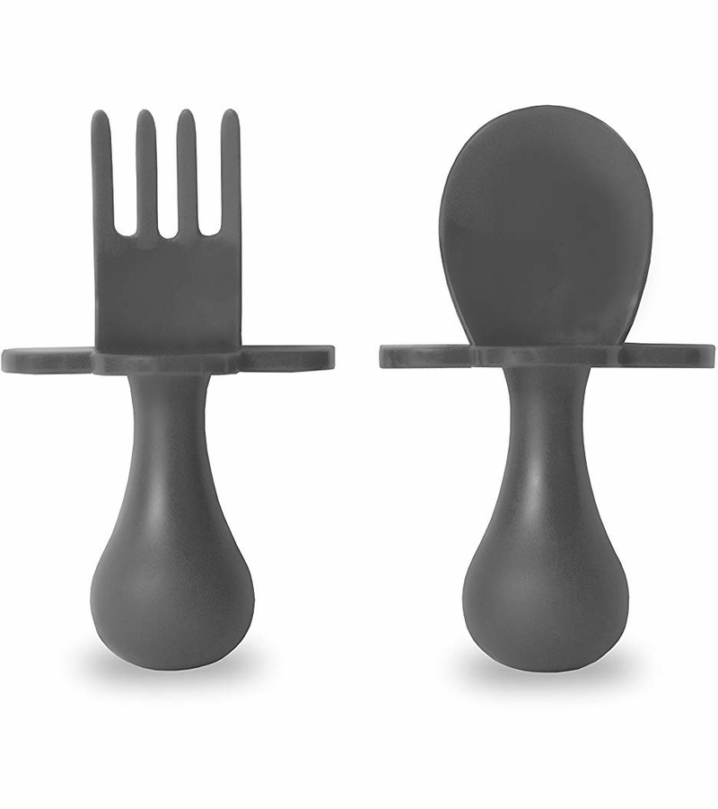 Grabease First Self Feeding Utensil Set Gray