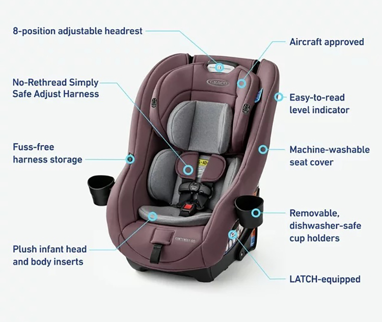 Graco Contender GO Convertible Car Seat Sara