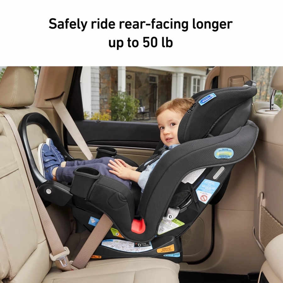 Graco Extend2Fit 3in1 Convertible Car Seat with AntiRebound Bar Zane