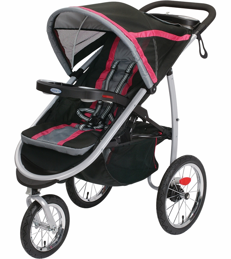 Graco FastAction Fold Click Connect Jogging Stroller Azalea