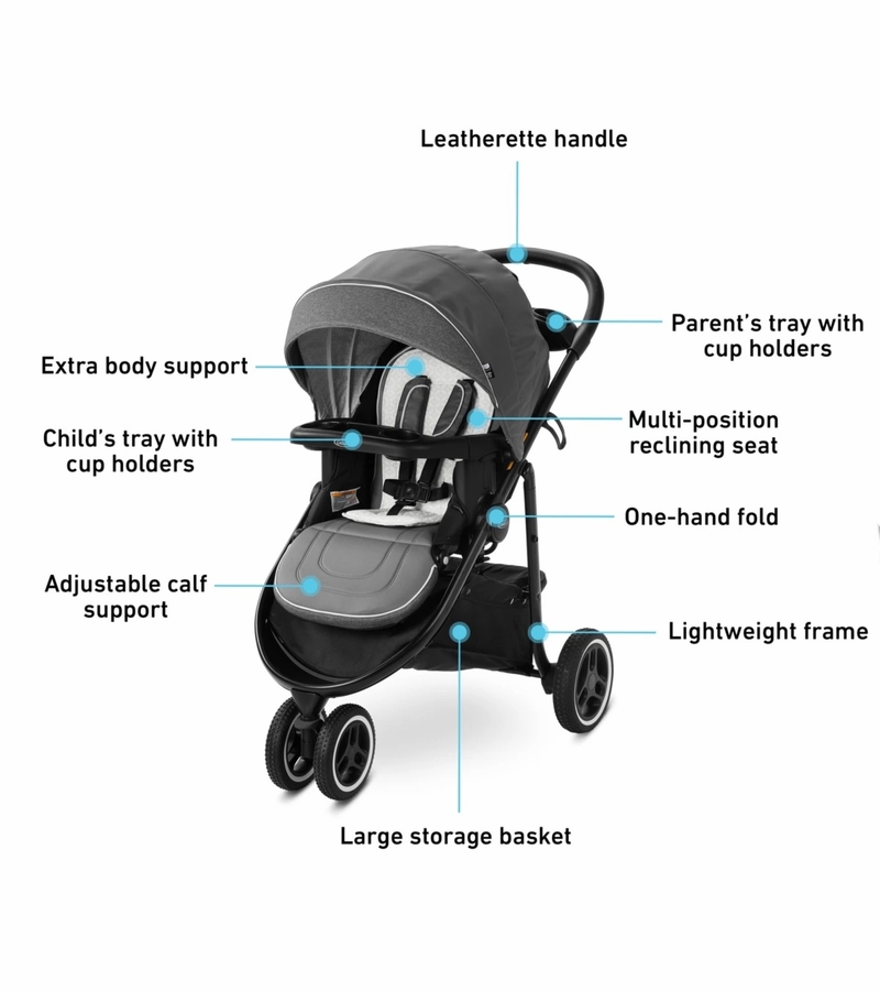 Graco Modes 3 Lite Platinum Travel System Wit