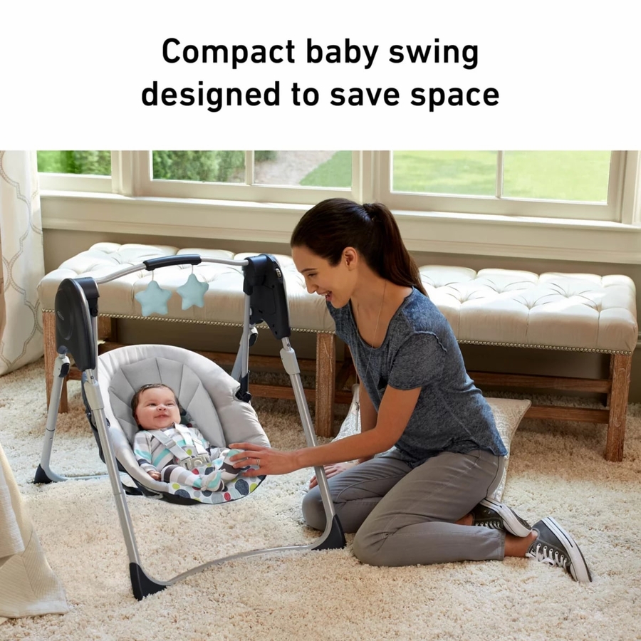 Graco Slim Spaces Compact Baby Swing Etcher