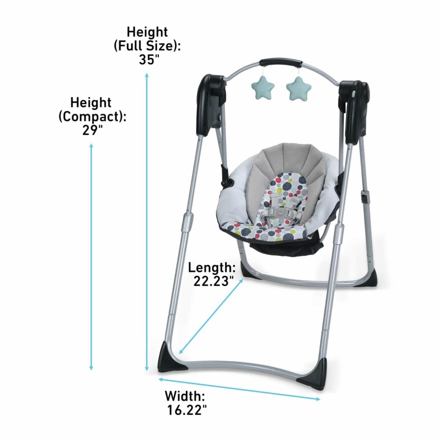 Graco Slim Spaces Compact Baby Swing Etcher