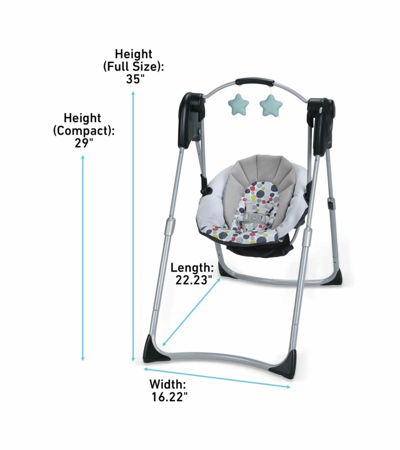 Graco Slim Spaces Compact Baby Swing Etcher