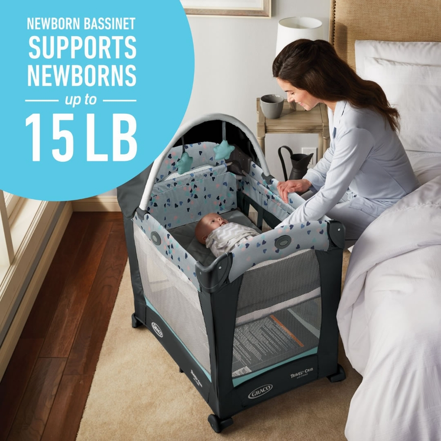 Graco Travel Lite Crib with Stages Lauren