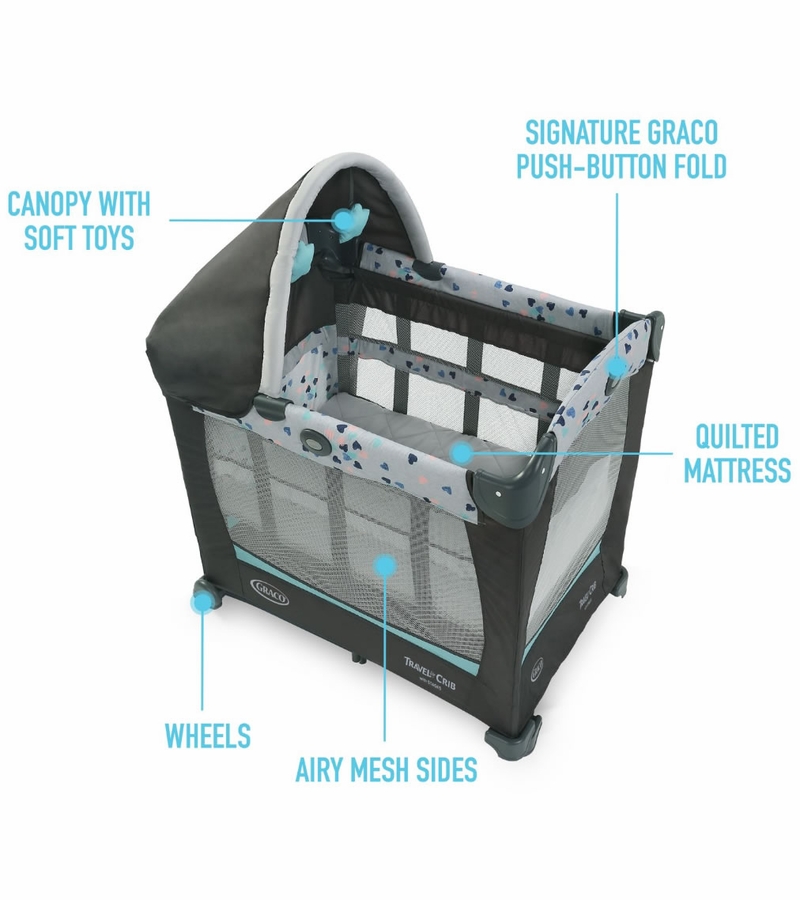 Graco Travel Lite Crib with Stages Lauren