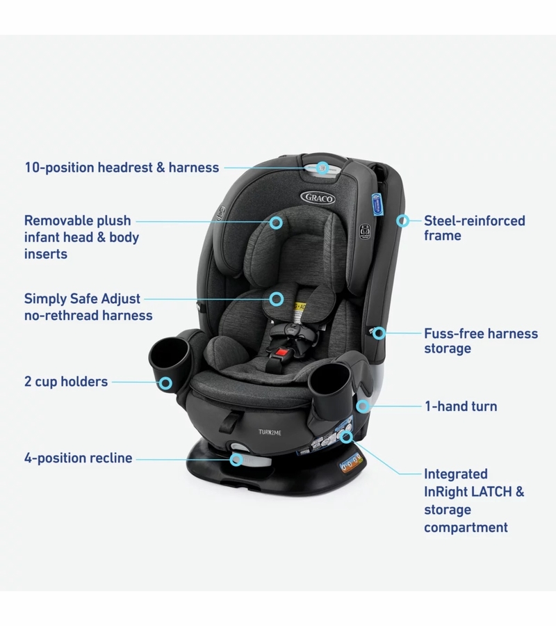 Graco Turn2Me 3in1 Rotating Convertible Car Seat Manchester
