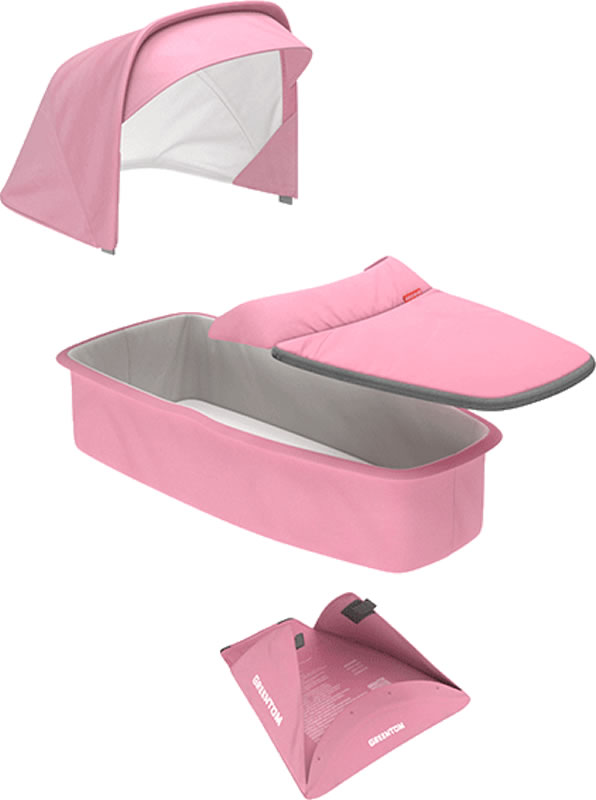 Greentom Carrycot Fabric & Mattress Set - Pink