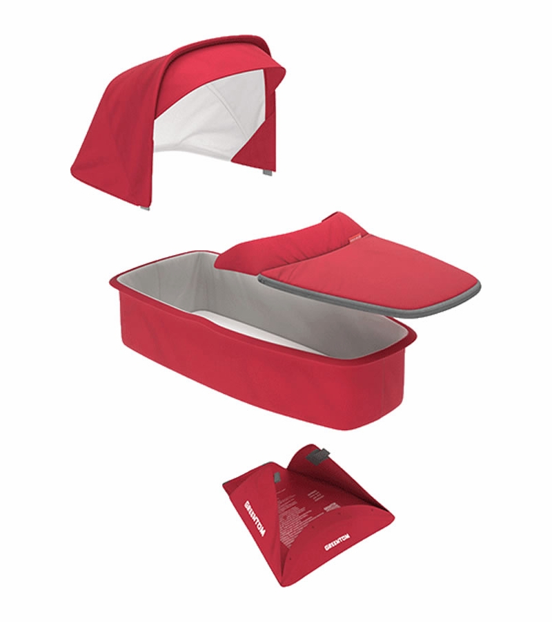 Greentom Carrycot Fabric & Mattress Set Red
