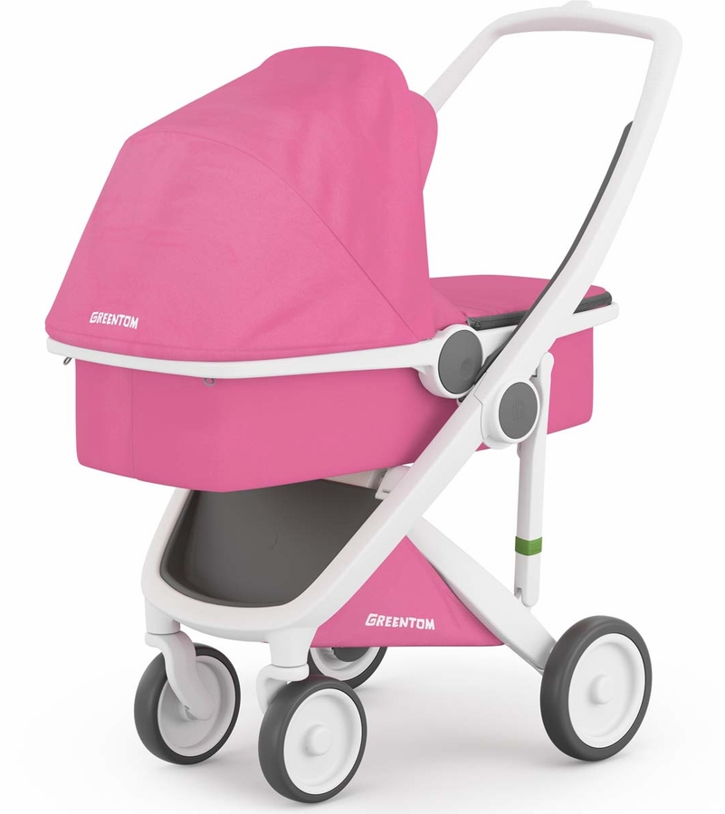 Greentom Carrycot Stroller White/Pink