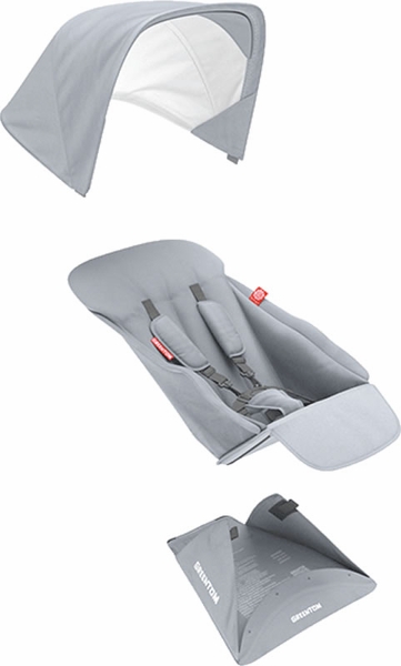 Greentom Reversible Seat Fabric Set - Grey