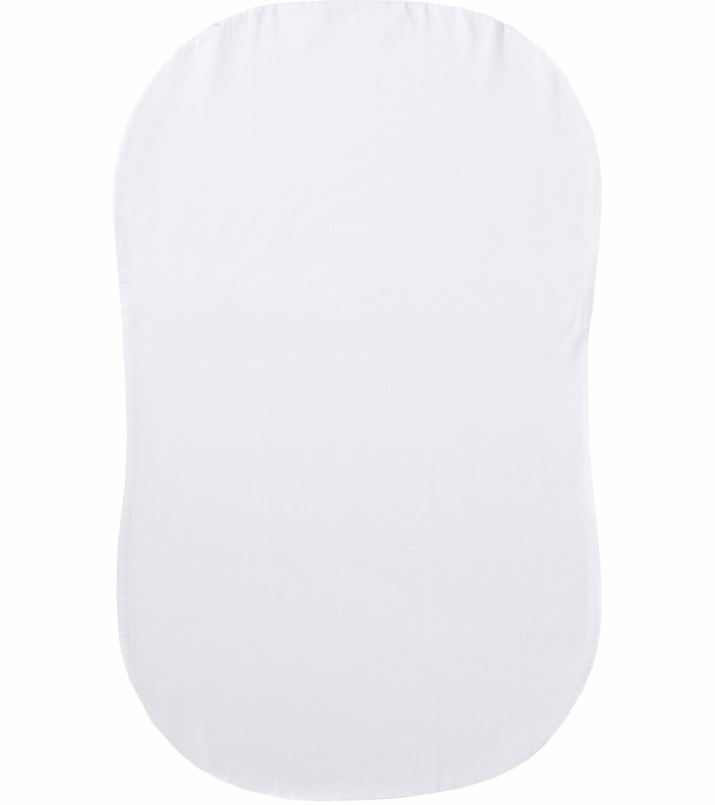 HALO Bassinest Fitted Sheet, Organic White