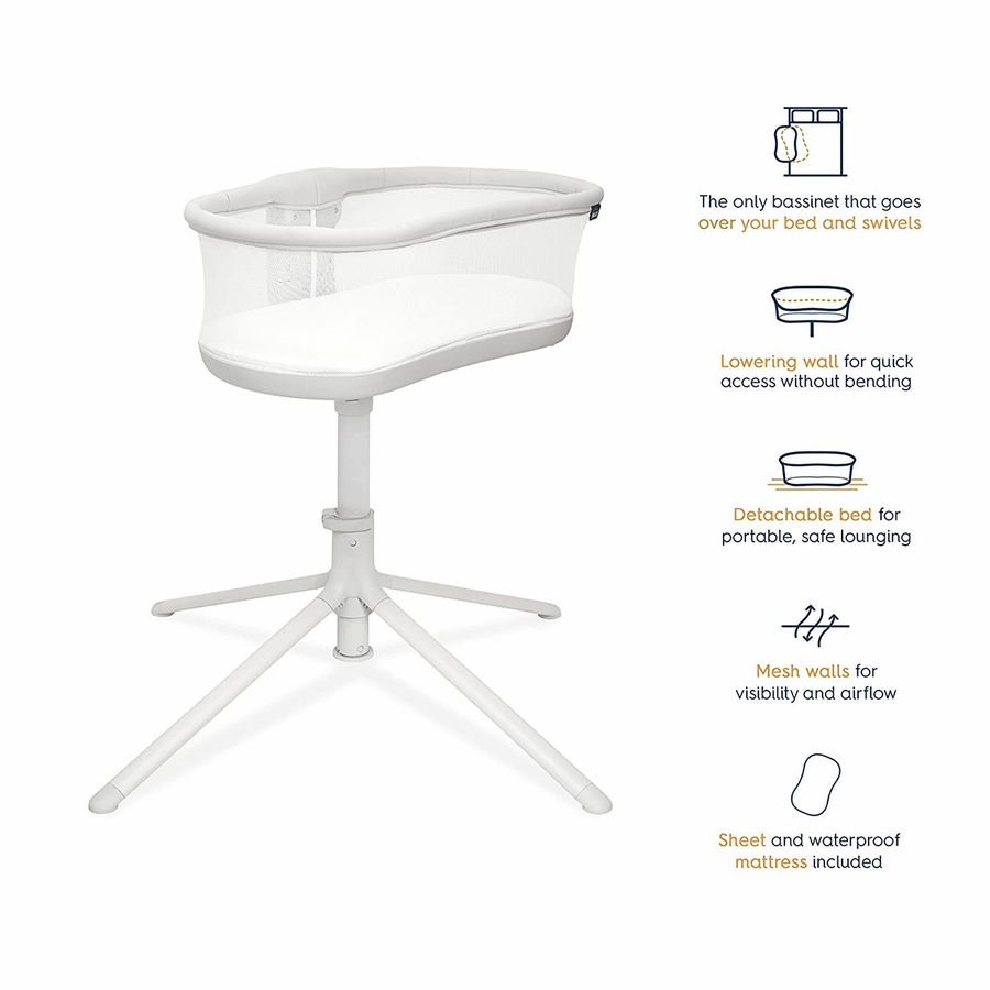 HALO BassiNest Swivel Sleeper 3.0 Solid Grey