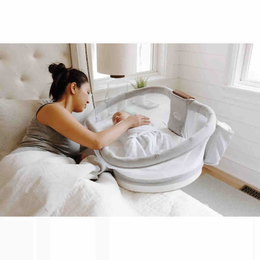 Halo Bassinest Swivel Sleeper Luxe Next Gen Dove Gray Tweed