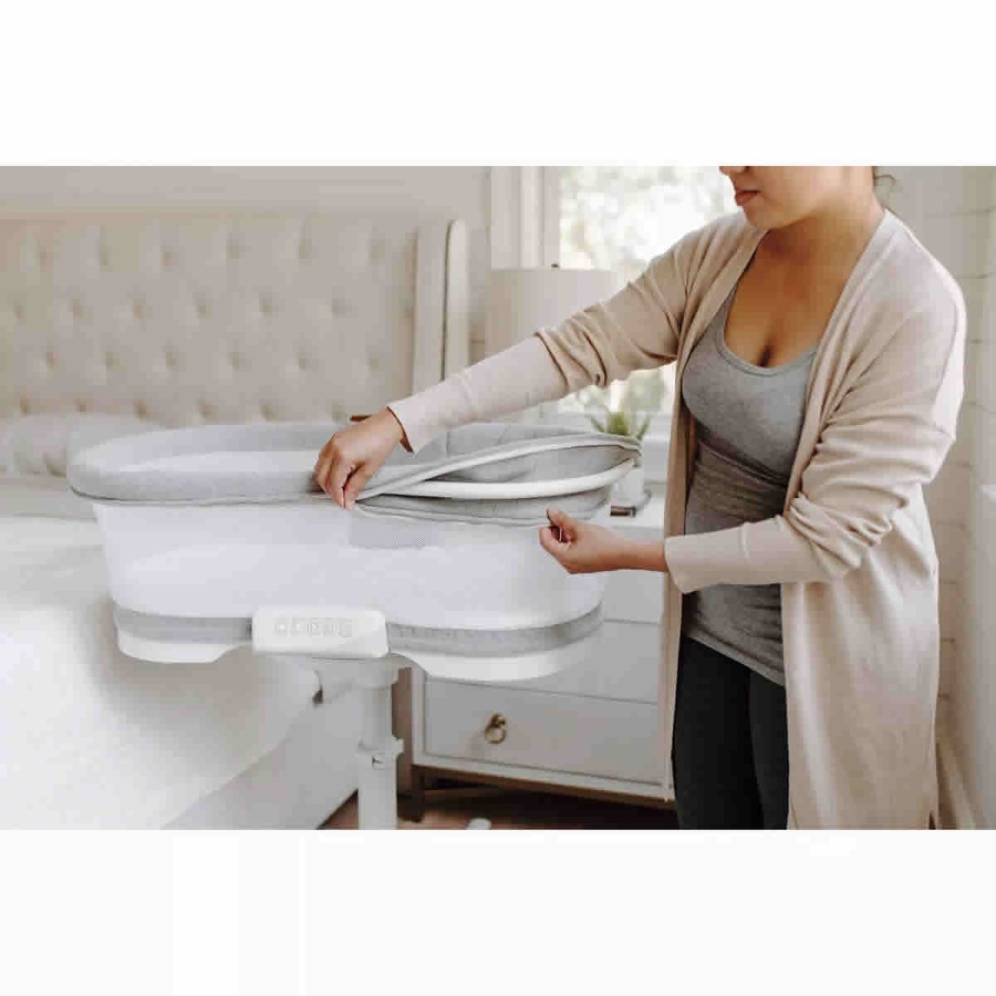 Halo Bassinest Swivel Sleeper Luxe Next Gen Dove Gray Tweed