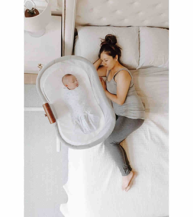 Halo Bassinest Swivel Sleeper Luxe Next Gen Dove Gray Tweed