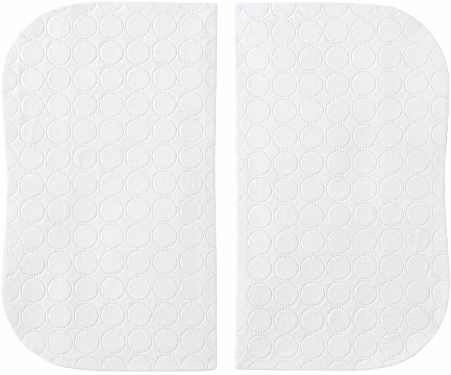 Halo Bassinest Twin Waterproof Mattress Pad, 2PK White