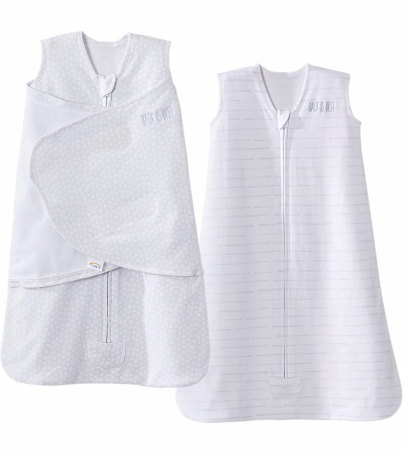 Halo SleepSack 2Piece Gift Set Grey Circles/Stripes (Small)