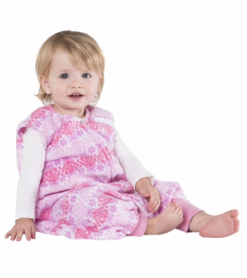 HALO SleepSack Early Walker, MicroFleece, Pink Butterfly Ombre, Medium