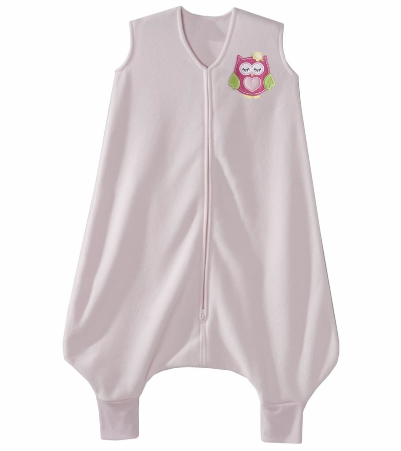 HALO SleepSack Early Walker, MicroFleece, Pink Owl, Medium