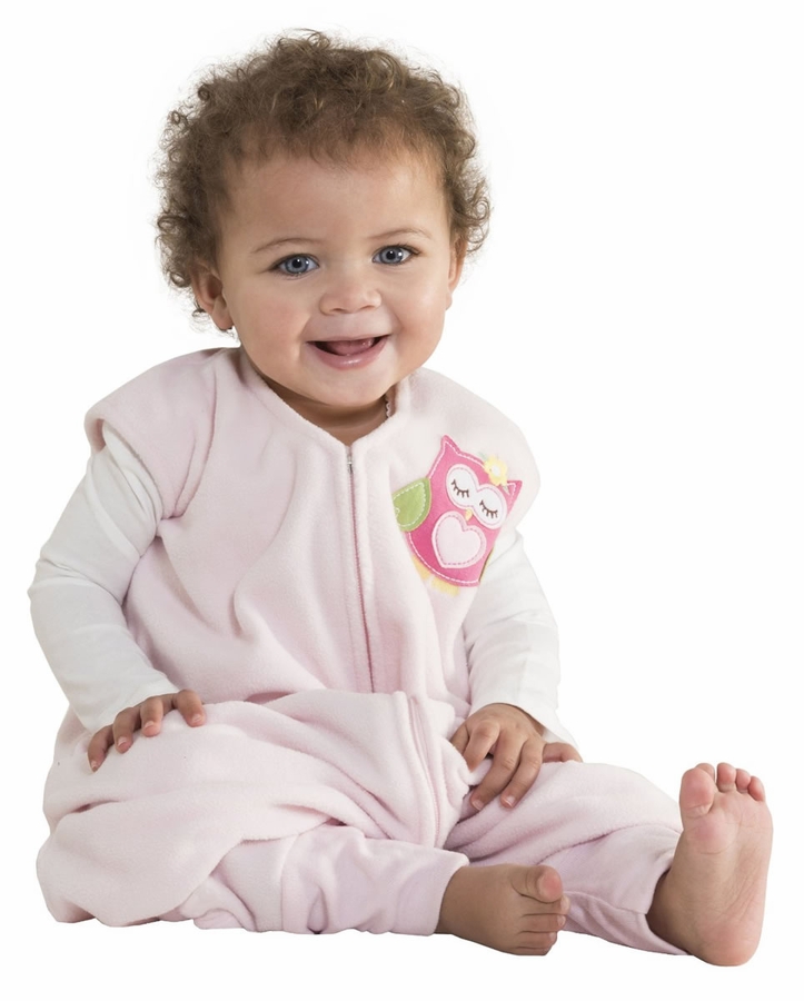 HALO SleepSack Early Walker, MicroFleece, Pink Owl, Medium