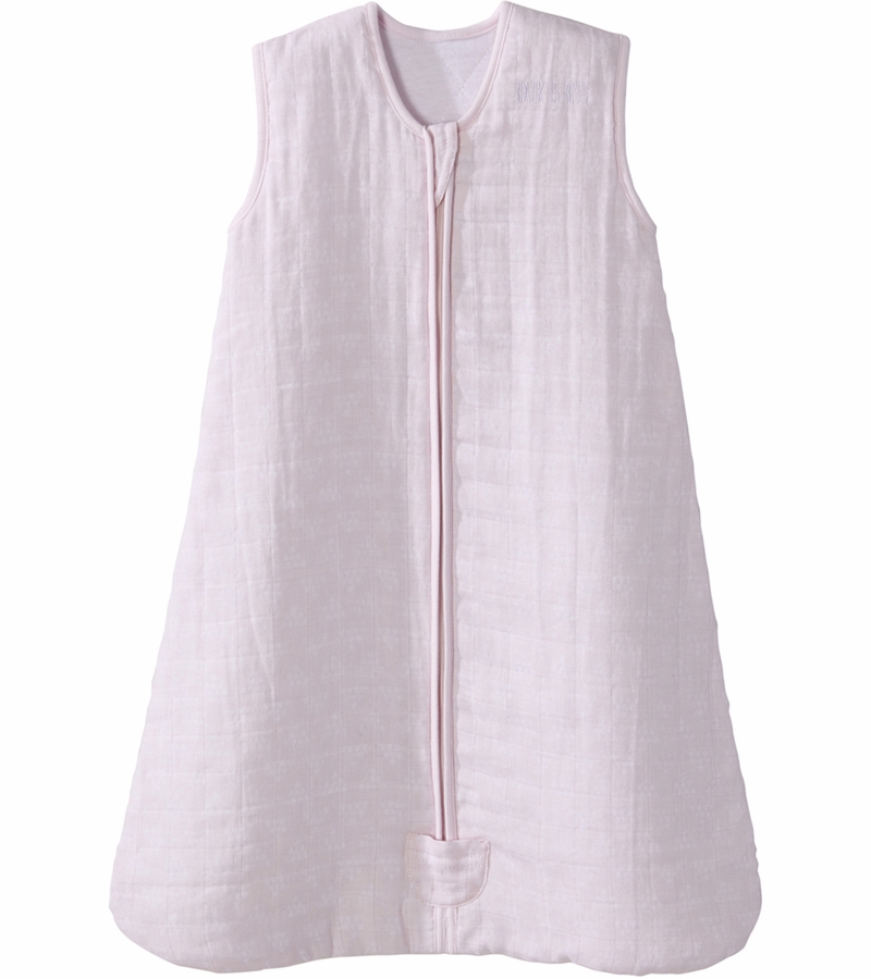 Halo SleepSack Quilted Muslin Wearable Blanket Pyramid Pink (Small)