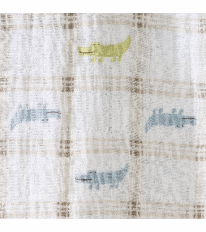 HALO SleepSack Swaddle, Muslin, Gator Plaid, Newborn